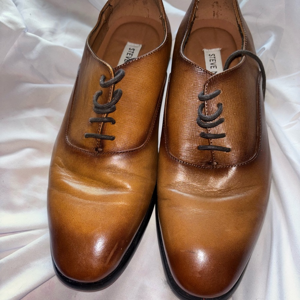 Steve Madden Men's Tan Leather Oxfords